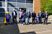 Gruppenbild (v.l.) Bernhard Daldrup (MdB), Ralf Pomberg, Ralf Ossenbrink, Markus Freitag, Johannes Hildebrandt und Sascha von Rekowski